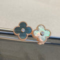 Van Cleef & Arpels CLOVER BLACK MOP PINK GOLD DIAMOND EARRINGS