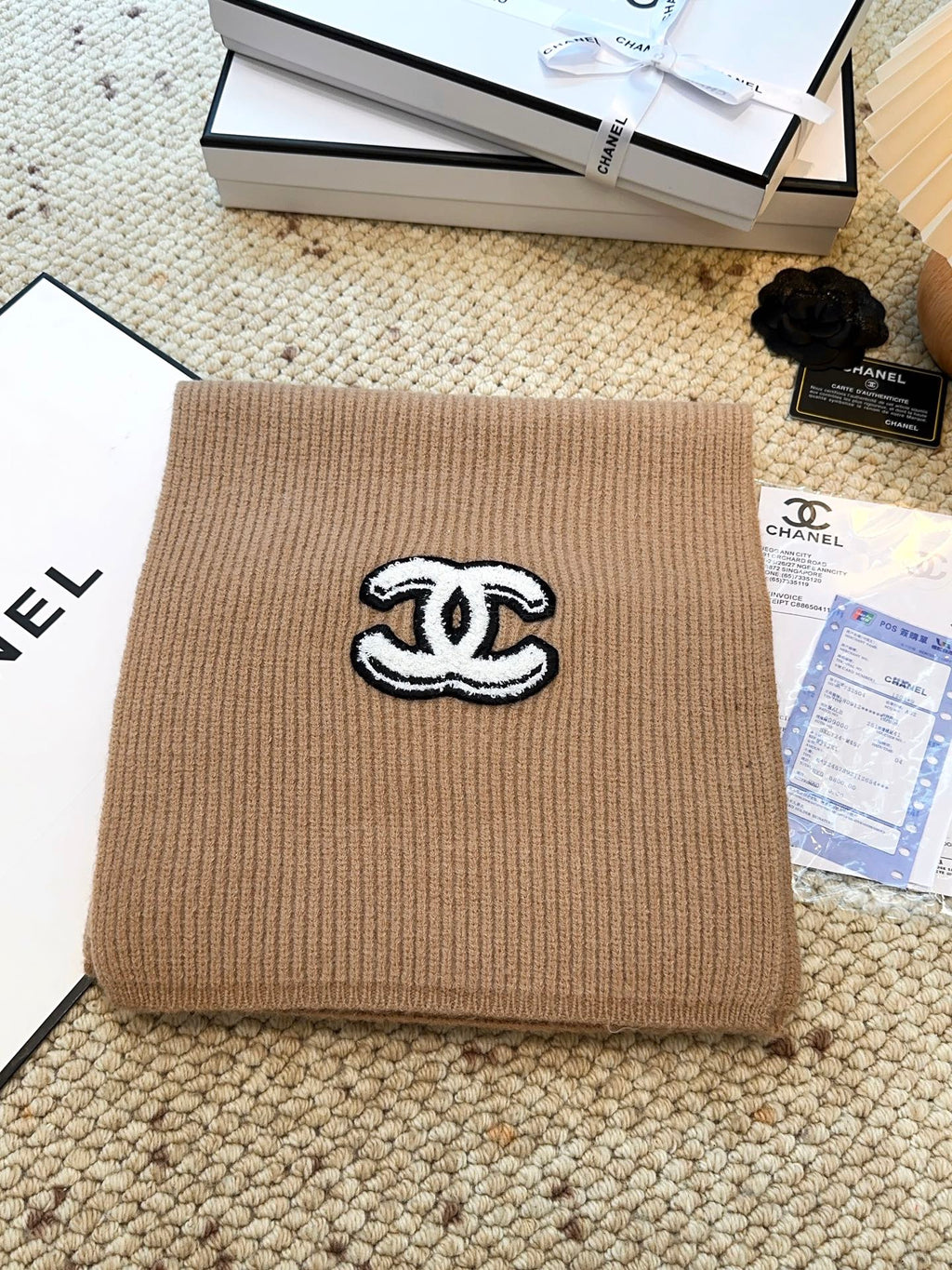 CHANEL 25S SCARF 175 IN CASHMERE 932232