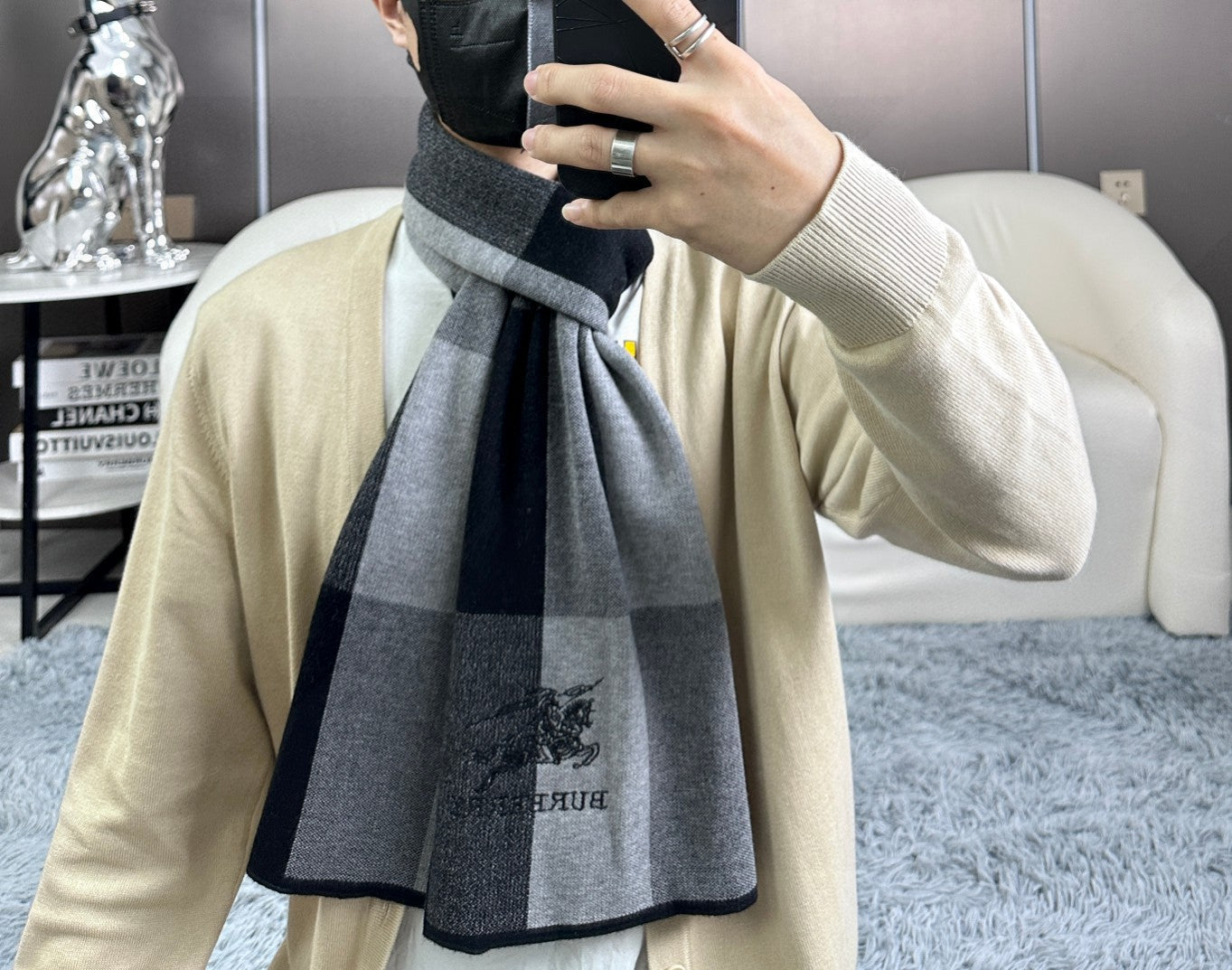 BBR SCARF 180 CM IN CASHMERE 531595